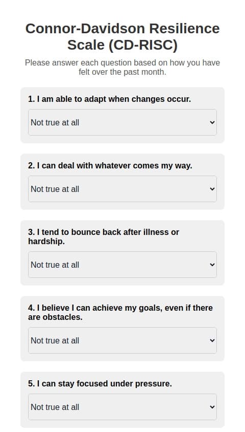 Connor-Davidson Resilience scale