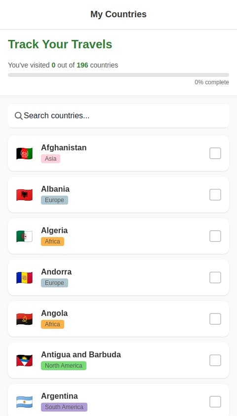 Travel Tracker