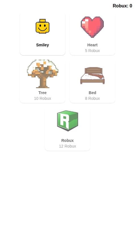 Create a 2D pixel art building game where users create pictures by filling a grid with colored squares.

The app should have the following core features:

1.  **Template Gallery:**
    *   Display a gallery of pixel art templates.
    *   Each template should show a preview image of the final artwork, its name, and the "GameBux" cost to unlock it. A few simple templates should be free to start.
    *   Mark templates that the user has already completed.

2.  **Building Screen:**
    *   When a user selects a template, they are taken to a building screen with a blank grid.
    *   A color palette with all the necessary colors for the artwork should be visible.
    *   A reference image of the completed artwork should be displayed.
    *   The grid squares should be numbered to guide the user on which color to place where (a "color-by-number" mechanic).
    *   Users select a color from the palette and then tap the corresponding numbered squares on the grid to fill them.

3.  **Rewards & Currency:**
    *   When a user correctly fills in all the squares and completes the artwork, award them 10 "GameBux".
    *   The user's total "GameBux" balance must be clearly visible in the app, for instance, on the gallery screen.

4.  **Data Storage:**
    *   Use a database to persistently store each user's data, including their "GameBux" balance and the status (locked/unlocked/completed) of all art templates.
