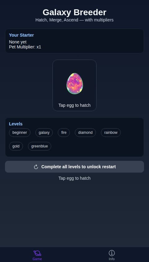 Galaxy Hatch and Merge