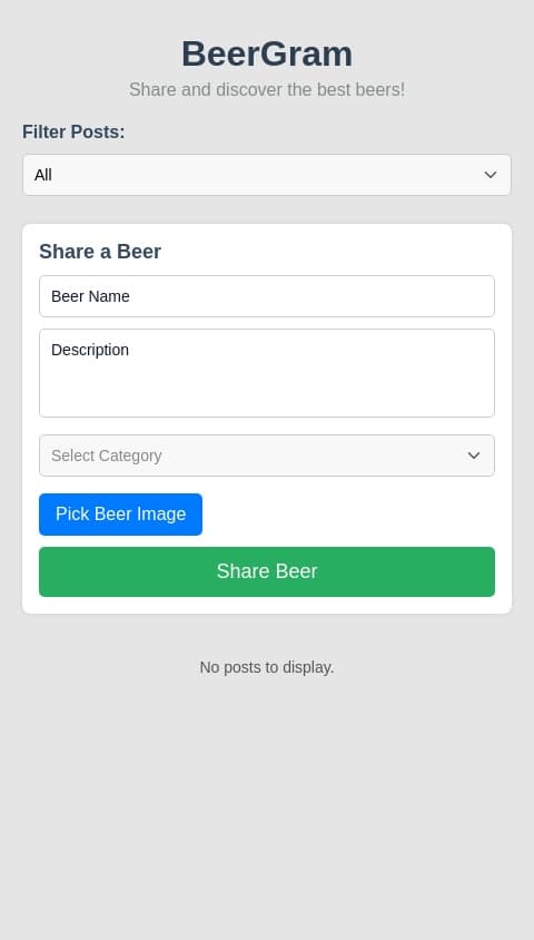 An app called BeerGram, a social network for beer enthusiasts to share and discover new beers