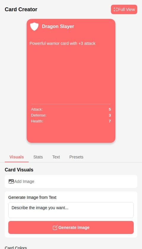 Card creator
