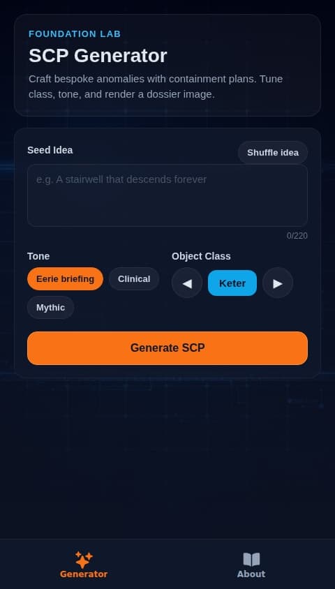 SCP Generator
