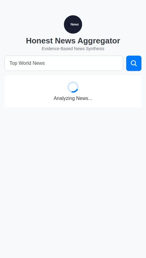 An app that compares all news sources and gives the most honest expression of the news based on available evidence 