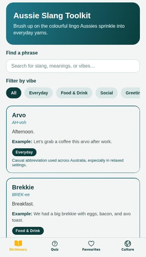 Aussie slang
