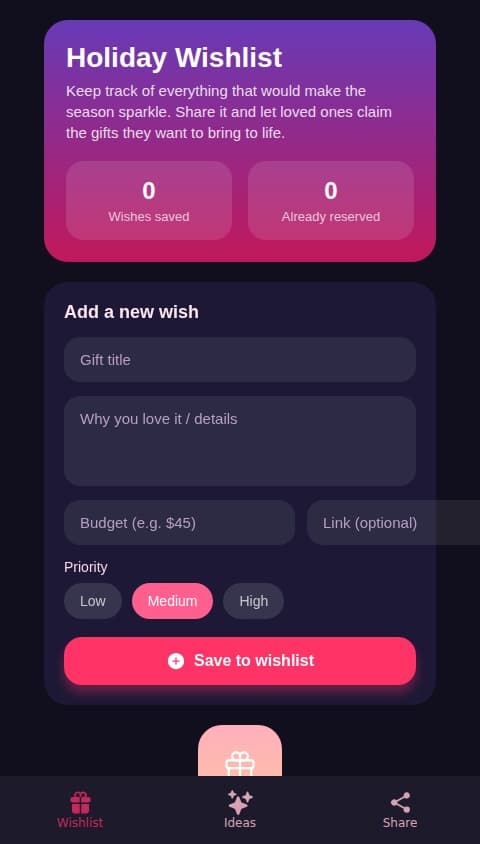 Holiday Wish Share