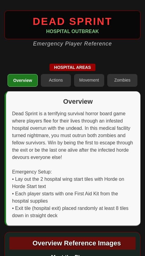 Dead Sprint Player Aid