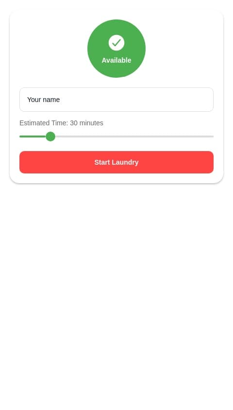 An app to manage when the laundry room is in use