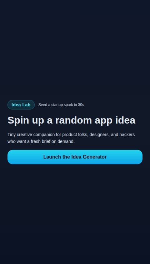 Idea Roulette