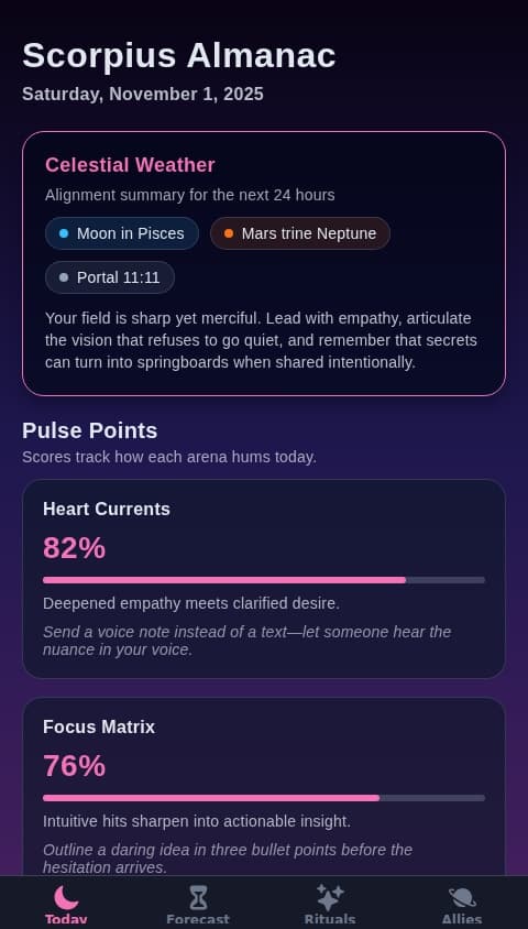 Scorpius Almanac