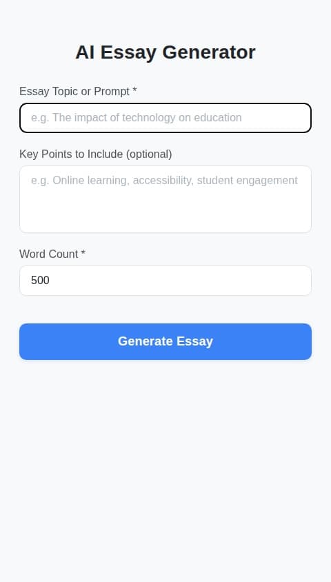 AI Essay Generator￼