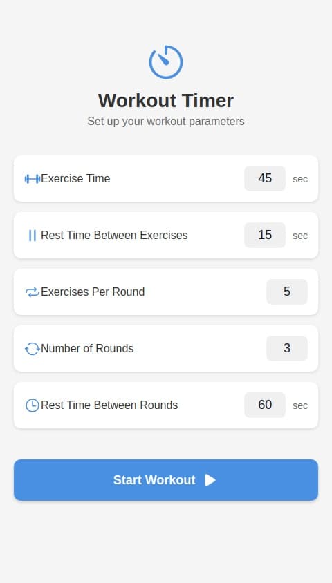 Timer App for daily workout 💪