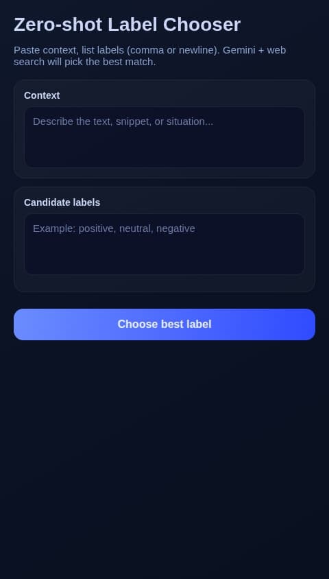Context Label Selector