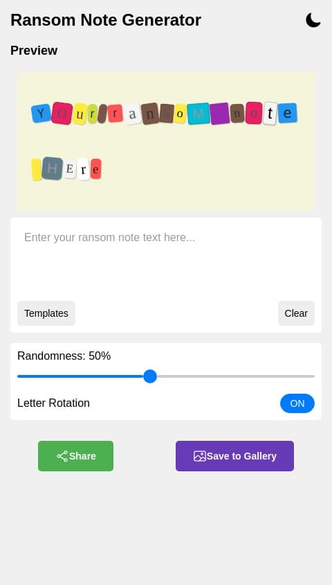 Ransom note generator 