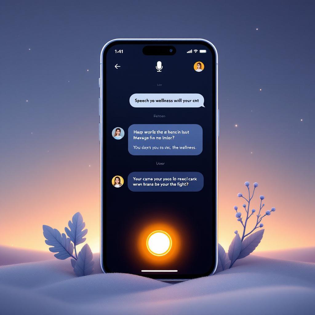 Build a native mobile app in React Native that functions as a conversational wellness assistant with a customizable personality. The primary interaction is voice-based dialogue.
The core features are:
1. **Main Conversation Screen:**
* Design a user interface similar to a chat application to display a transcript of the conversation. Clearly differentiate between "User" and "Assistant" messages.
* When the app opens, the Assistant should begin with a spoken welcome message that reflects its current personality.
2. **Voice Input Mechanism:**
* Include a large, press-and-hold microphone button for recording voice.
* Provide a clear visual indicator (e.g., an animation) while the app is listening.
* When the user releases the button, stop the recording for processing.
3. **Conversation Flow:**
* The user's speech is transcribed and added to the conversation view.
* The AI's spoken response is played automatically and its transcript is added to the view.
* Crucially, the AI's response (tone, vocabulary, and style) must be shaped by the user's selected personality setting.
4. **Personality Settings Screen:**
* Create a new screen, accessible from a settings icon on the main screen.
* On this screen, provide a list of selectable personalities for the assistant. Use a simple list or radio buttons for selection.
* Include at least three personality options:
* **Wise Sage:** Calm, insightful, and uses thoughtful language.
* **Cheerful Friend:** Enthusiastic, supportive, and uses positive, energetic language.
* **Calm Guide:** Gentle, soothing, and focuses on mindfulness and relaxation techniques.
* The user's choice should be saved locally on the device.
5. **Technical Requirements:**
* The app must be built using React Native with functional components and hooks.
* Manage the conversation and personality state effectively. The selected personality must be included as a system instruction or context in every request sent to the conversational AI.
* Code should be clean and modular, separating UI, state management, and AI interaction logic.